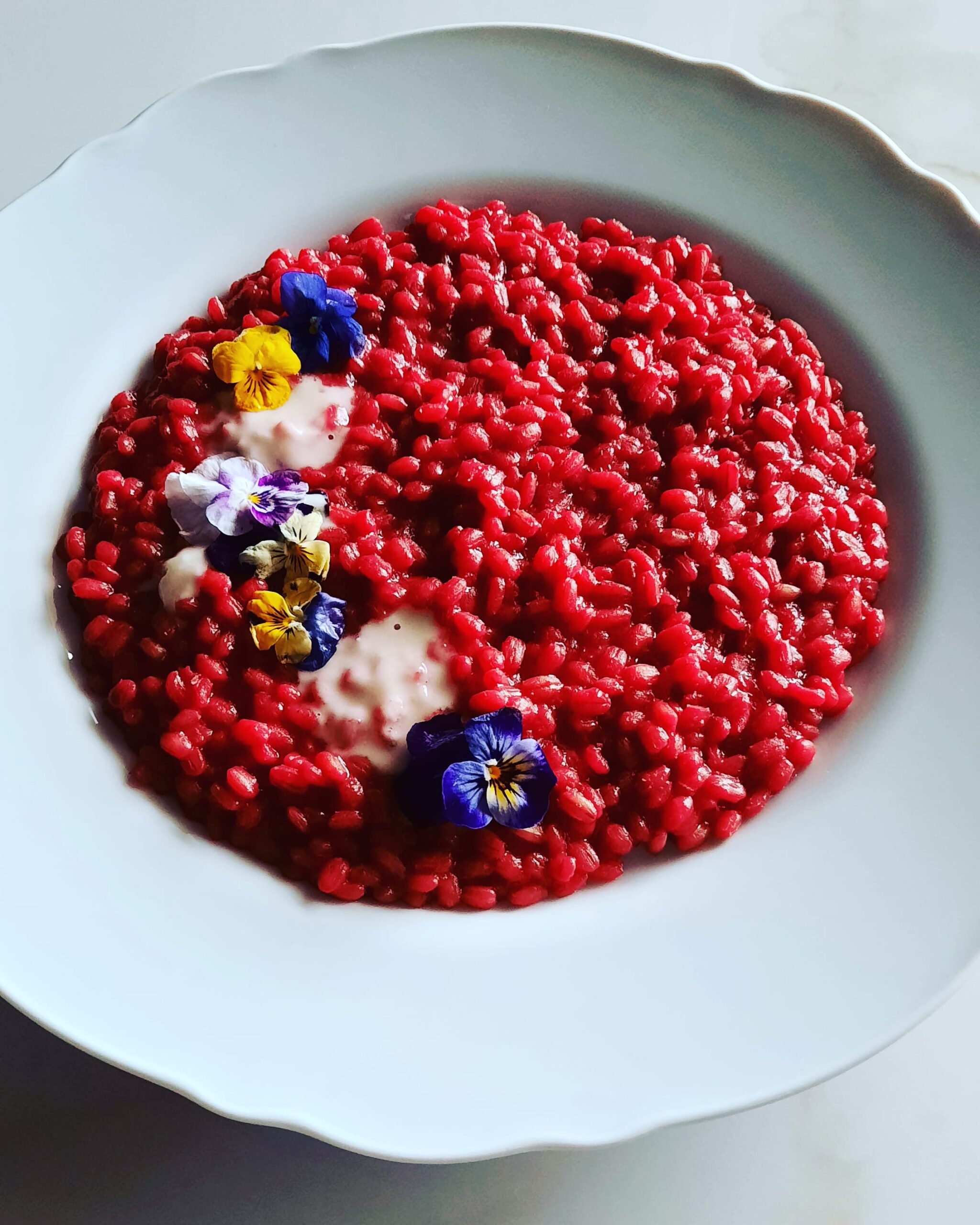 Menù di San Valentino -  Orzotto alla barbabietola