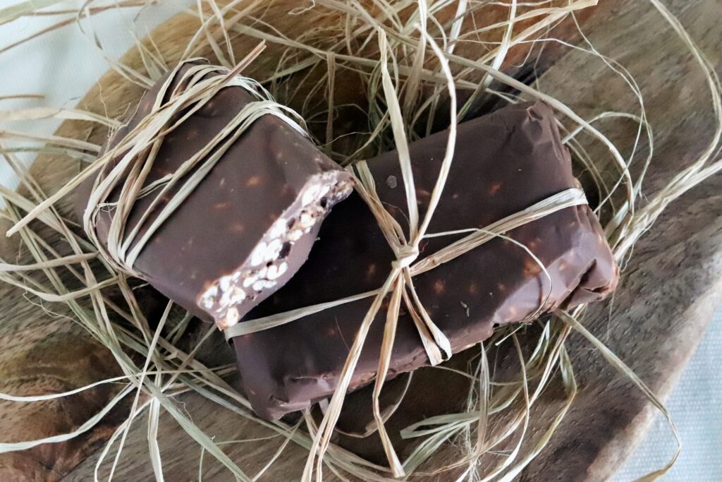 Barrette di orzo soffiato e cioccolato