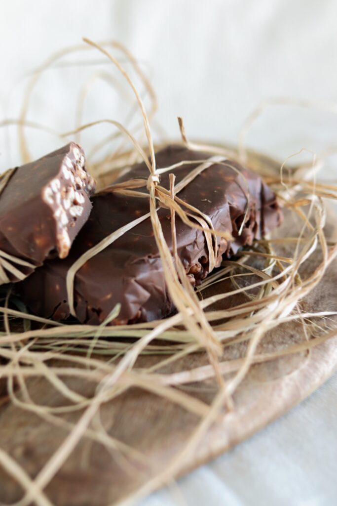 Barrette di orzo soffiato e cioccolato