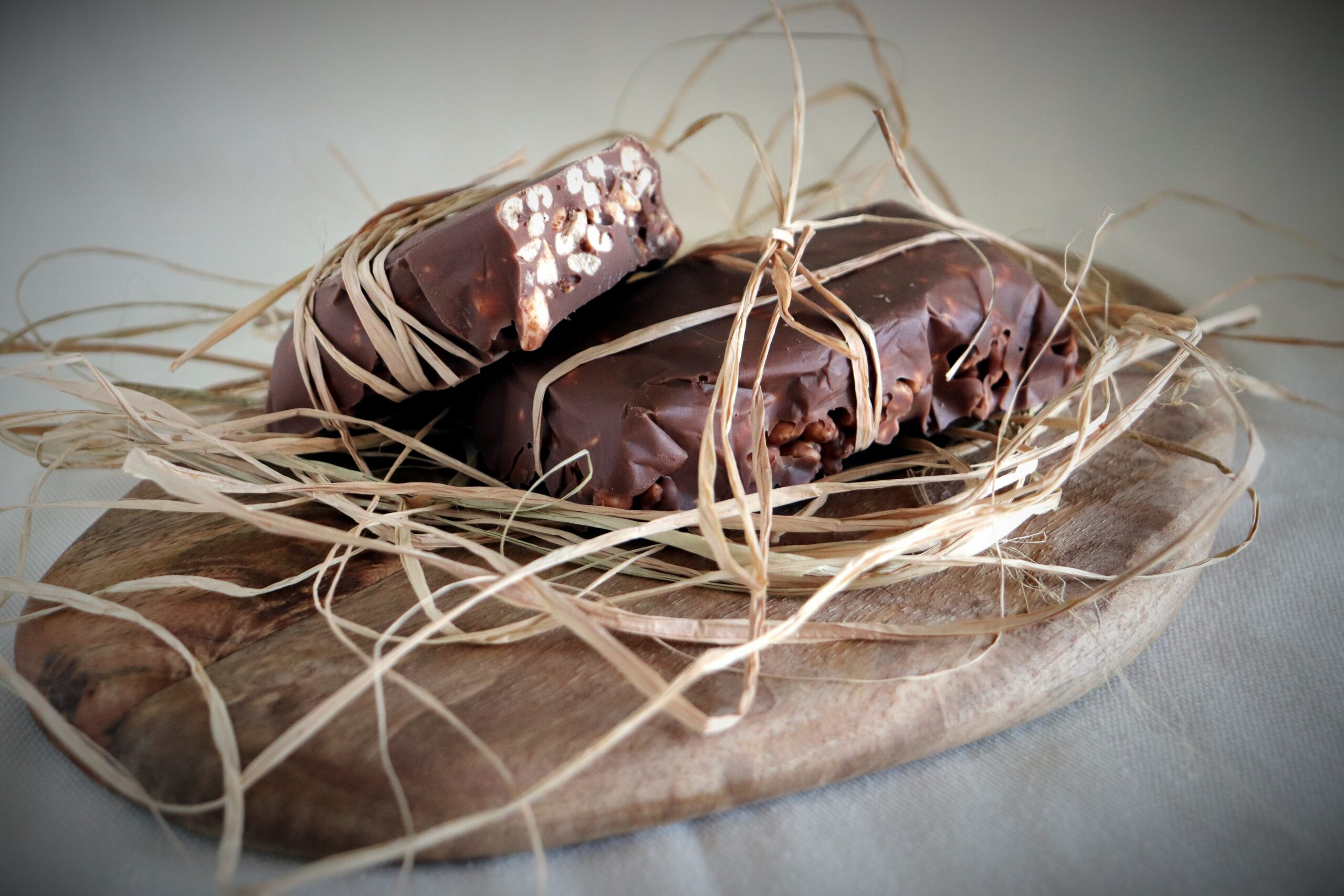 Barrette di orzo soffiato e cioccolato